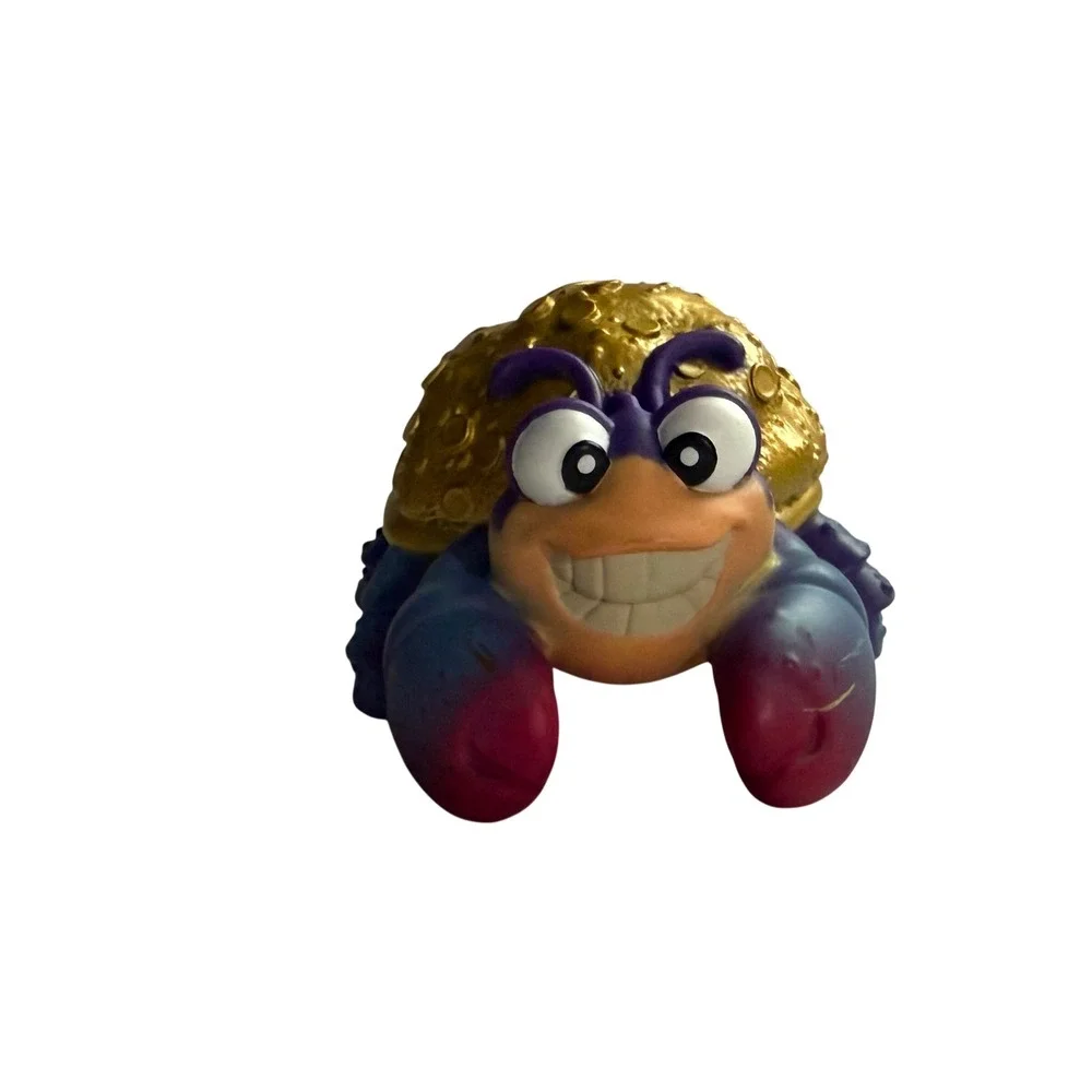 Disney Moana Tamatoa Shiny Gold Shell Crab Figure Toy Purple 3 inch